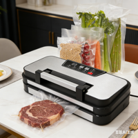 Machine d'emballage alimentaire sous vide domestique 95Kpa avec double scellage thermique, fonction compte à rebours et marinade