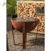 Nouveau design Brasero d'extérieur en acier Corten, Grilles de barbecue métalliques, Brasero pour cuisines de fête européennes