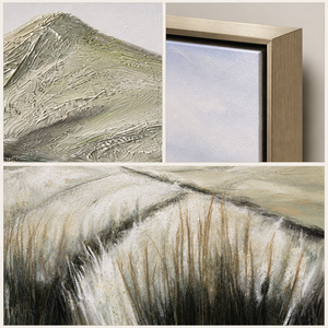 Pintura <span class=keywords><strong>de</strong></span> Paisaje <span class=keywords><strong>de</strong></span> Diseño Original Estilo Retro, Pintura Artística <span class=keywords><strong>de</strong></span> Pared con Diseño Texturizado <span class=keywords><strong>de</strong></span> Montaña y Caña - Product Image 3