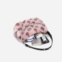 Sac à main personnalisé pour femmes, sac fourre-tout en peluche douce à la mode