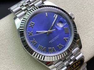 Reloj Mecánico de Lujo de Súper Calidad, Dos Tonos, Resistente al Agua, 41 mm, Acero CFactory 904l, 3235 126-334, Esfera Azul con Números Romanos, Jubilee - Product Image 2