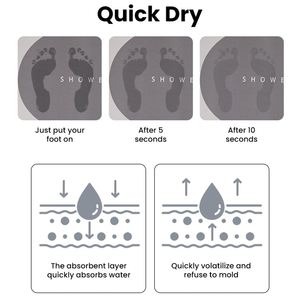 Tapis de bain personnalisé antidérapant et absorbant l'eau, tapis de salle de bain, tapis de sol en boue de diatomée, tapis antidérapant, tapis de bain à séchage rapide - Product Image 3