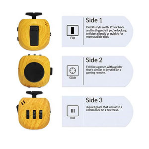 Cubos Antiestrés de 6 Caras para Adultos y Niños, Ayuda para la Atención Plena, Modos Silencioso y Audible, Bola Sensorial Antiestrés para Adolescentes - Product Image 4
