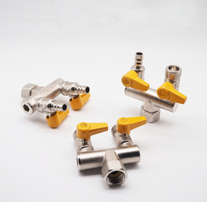 NFJM Vanne de gaz <span class=keywords><strong>à</strong></span> trois voies en laiton <span class=keywords><strong>à</strong></span> alimentation manuelle de type F Vanne <span class=keywords><strong>à</strong></span> trois voies pour compteur d'eau haute température Vanne <span class=keywords><strong>à</strong></span> trois voies avec support OEM - Product Image 4