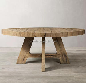 Khung Gỗ Sồi Cổ Điển Và Sang Trọng Màu Phong Hóa Đồ Nội Thất Trong Nhà Bàn Tròn Cao Cấp - Product Image 2