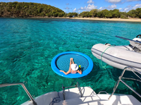 Piscine flottante gonflable de luxe en PVC avec filet de protection, piscine de jeu aquatique pour la location de yachts, utilisation estivale