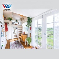 Construction de la plus petite maison écologique au monde, préfabriquée, 12x16, petite maison mobile avec chambre en mezzanine