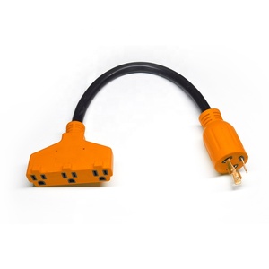 Bộ chuyển đổi 15Amp 18inch từ L5-30P đến 3 1-15r loại đầu cuối nữ NEMA 5-15r với dây sjtw 15A Dòng định mức - Product Image 1