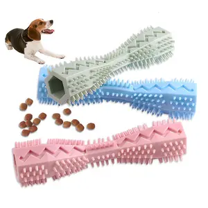 Hunde zahnbürste Langlebiger Hund Kau spielzeug Stick Weich gummi Zahn reinigungs punkt Massage Zahnpasta Haustier Zahnbürste Molar Pet Supplies