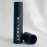Cadeau biodégradable Tube en papier Kraft noir personnalisé rond mince et longue affiche d'expédition emballage bouteille de soins de la peau boîte en carton