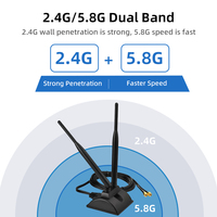 Antenne WiFi intérieure bi-bande 2,4 GHz 5,8 GHz 12 dBi à gain élevé, interface filetée, antenne omnidirectionnelle en caoutchouc, pour routeur AP vertical, personnalisable OEM