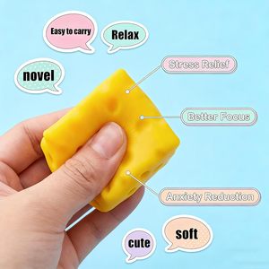 Jouet Mochi Squishy en forme de hamburger au fromage, doux, sensoriel, amusant, à remontée lente, pour enfants de 5 à 7 ans, unisexe, idéal pour les cadeaux de fête - Product Image 3