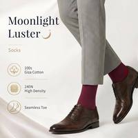 Calcetines de algodón de alta calidad para hombre, transpirables personalizados, holgados, con coloridos diseños de Jacquard, peso ligero para el estilo diario
