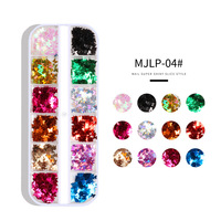 Lot de 12 grilles de paillettes papillon pour nail art, ultra-fines, effet laser 3D, pour la décoration de manucure, vente en gros