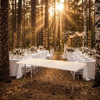 Table pliante réglable pour l'extérieur, petite table de banquet portable, réglable en hauteur pour le camping et les pique-niques
