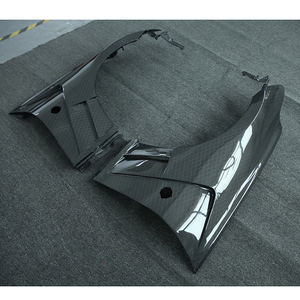 370Z nid d'abeille en Fiber de carbone <span class=keywords><strong>pare</strong></span>-chocs latéraux avant garde-boue pour Nissan 370z ailes ventilées 2009-2020 - Product Image 5