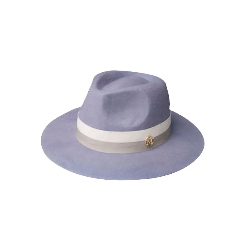 2023 cina fabbrica vendita calda a buon mercato cappelli fedora uomini tesa larga feltro fedora sombreros cappello panama all'ingrosso personalizzato Fedora feltro cappello