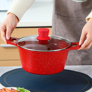 Ensemble de 10 pièces en céramique et verre, batterie de cuisine en alliage d'aluminium, spécial cuisinière à flamme nue, comprenant une marmite à fond plat, une poêle à frire et une casserole à lait, pour la cuisson quotidienne - Product Image 6
