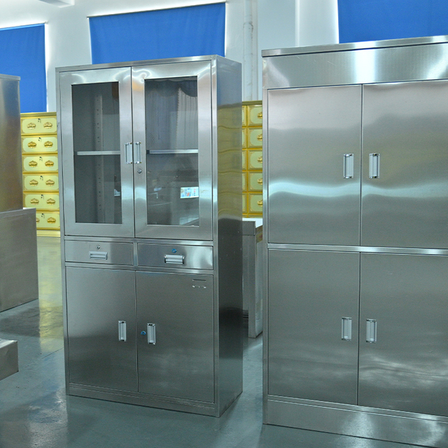 Factory Wholesale Heavy Duty Stainless Steel 4-Door European American Customizable Equipment Cabinet for Anatomy Laboratory Use