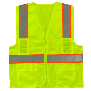 سترة متعددة الجيوب وظيفية عالية الجودة للتنفس من YIDAO ، ملابس عاكسة للتحذير المروري على الطرق السريعة - Product Image 3