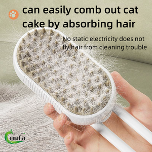 ペット用シリコーンヘアリムーバーマッサージセルフクリーニングスリッカーブラシ犬と猫用 - Product Image 6