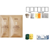 Hffs Additif Poudre/Boissons/Lotion Double Lien Double Sachet Remplissage Scellage Automatique Machine D'emballage D'étiquetage À Moteur