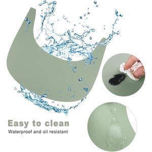 Napperon de <span class=keywords><strong>chaise</strong></span> <span class=keywords><strong>haute</strong></span> en silicone de qualité alimentaire facile à nettoyer et pliable pour Tripp <span class=keywords><strong>Trapp</strong></span> avec options de couleur vert gris - Product Image 4