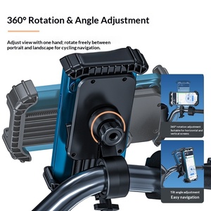 Supporto per <span class=keywords><strong>Telefono</strong></span> da Moto, Navigazione, Scooter Elettrico, Bici, <span class=keywords><strong>Auto</strong></span>, Supporto Antiurto per Manubrio, <span class=keywords><strong>Porta</strong></span> Cellulare per Viaggi - Product Image 4