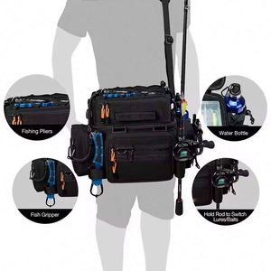 Free Sample Customization Waterproof Fishing Tackle Bag <b>Backpack</b> Multi-Pocket Fishing <b>Tool</b> Bag Fishing Rod Reel Bag <b>Backpack</b> - Product Image 6