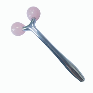 Outils de massage facial en forme de Y, rouleau en quartz rose, rouleau de massage 3D - Product Image 6
