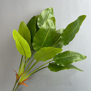ต้นใบตองจำลองสีเขียวสำหรับตกแต่งสวนฤดูใบไม้ผลิฝน Calla พืชใบลิลลี่สวรรค์ใบนกโรงงานโดยตรง - Product Image 2