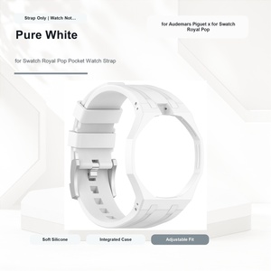 <span class=keywords><strong>Bracelet</strong></span> de montre de remplacement en silicone, <span class=keywords><strong>bracelet</strong></span> de sport pour <span class=keywords><strong>Swatch</strong></span> Royal POP, pour montre de poche Audemars Piguet AP 3H 12H - Product Image 5