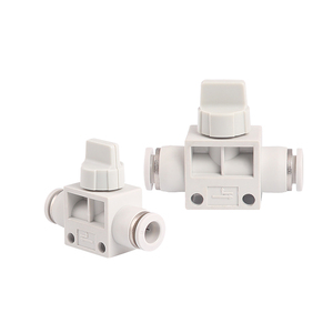 HVFF-Conector de manguera de aire de plástico, Conector de tubo de PU recto y reductor de conexión rápida, control de flujo, válvula de mano, Ajuste neumático - Product Image 4