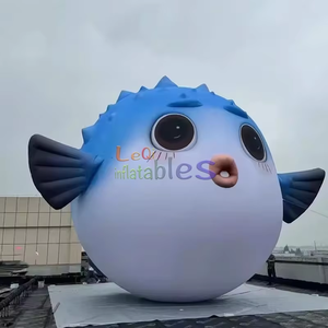 Sculpture géante gonflable de poisson-globe de dessin animé Poisson-globe gonflable Animal Sculpture de la vie marine Oeuvre d'art Décoration publicitaire - Product Image 6