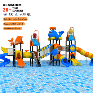 Hồ bơi phun nước sân chơi Thiết bị sợi thủy tinh Công viên trượt với nhà sản xuất thiết bị nước Công Viên Nước trượt nước - Product Image 1