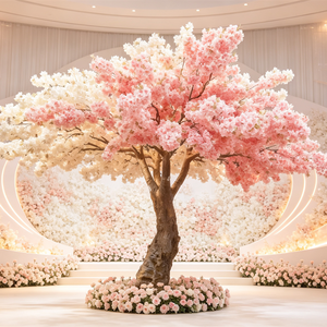 Arbre artificiel de cerisier rose clair, <span class=keywords><strong>1</strong></span> pièce minimum, grand arbre de sakura pour décor de scène de mariage, toile de fond de fête, cabine photo - Product Image 2