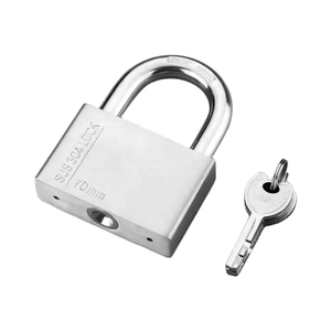 Stainless Steel 304 Marine Long Shackle Safety Padlock Outdoor <strong>Lock</strong> Waterproof Rust Proof Anti Pry Door <strong>Lock</strong> 50mm Boat Hardware - Product Image 1