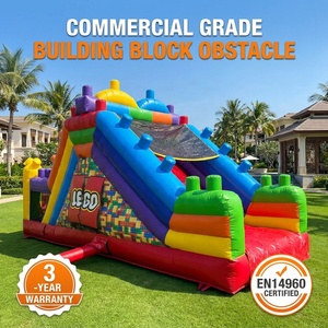 Carrera de obstáculos inflable <span class=keywords><strong>Radical</strong></span> Run para trabajo en equipo al aire libre 2 uds largo conectado 2 uds trampolín inflable largo conectado - Product Image 3