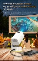 Proyector de Cine en Casa Portátil con Luz Ambiental, Mini UST Android 14, Smart BT WiFi, 170 Lúmenes, Resolución Nativa 720P, Compatible con 4K, Gran Venta
