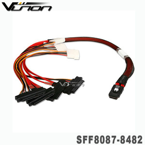 Nội Bộ 36 pin Mini SAS SFF-8087 máy chủ để 4 SFF-8482 mục tiêu SAS đĩa cứng và cáp điện <span class=keywords><strong>Sata</strong></span> 100cm - Product Image 2