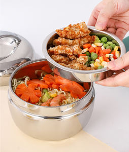 ผู้ผลิตขายส่ง Syh1415 กล่องข้าวสแตนเลสสองชั้นแบบขายส่ง สำหรับเก็บอาหารและอุ่นอาหาร - Product Image 4