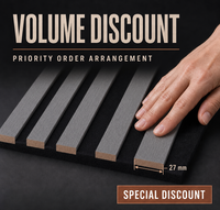 Panneau mural acoustique en bois Akupanel noir décoratif, placage bois, insonorisation, lattes de bois, 120 cm x 60 cm pour studio