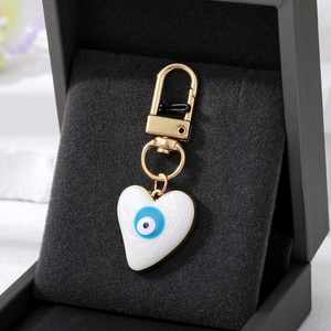 Wholesale Metal <b>Key</b> <b>Chains</b> Blue Enamel Good Lucky Evil Eyes Keychain Accessories Evil Eye Jewelry for Women Bag Charms - Product Image 6
