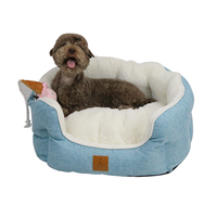 Petit lit de luxe pour animaux de compagnie pour chiots chatons hiver lits doux pour chats fond antidérapant classique solide prix de gros matière plastique