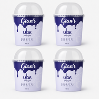 Conteneur d'emballage pour crème glacée en PLA/PE, gobelets en papier, bol à soupe en papier blanc avec couvercle en papier PET