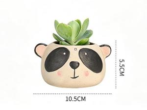 Maceta de Cerámica con Diseño de Dibujos Animados, Maceta Esmaltada para Suculentas, Contenedor con Forma de Animal para Escritorio, Hogar y Jardín - Product Image 1