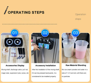 Readycome 2025 New Electric Stainless Steel Commercial Vertical <b>Ice</b> <b>Cream</b> Maker <b>Machine</b> 220v/110v 3 Flavors 3 Colors 15-20L/H - Product Image 4