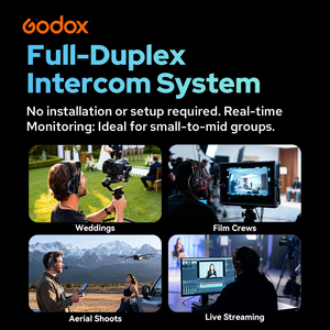 Sistema de Intercomunicación Inalámbrico Full-Duplex Godox SkyTalk AIR, Alcance de 500m, 20 Horas de Duración de la Batería, para Cine, Transmisión en Vivo, Bodas - Product Image 5