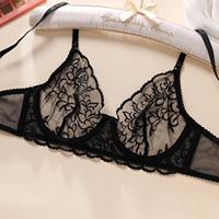 Bra dan Celana Dalam Wanita dengan Tali Lepas Pasang, Lingerie Renda Seksi, Bra Kawat dengan Jaring, G-String Thong untuk Wanita, Set Celana Dalam