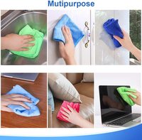 Serviette de Nettoyage en Microfibre Très Demandée, Tissée Chaîne, Grise 40*40cm 300g/m² pour Voiture et Cuisine